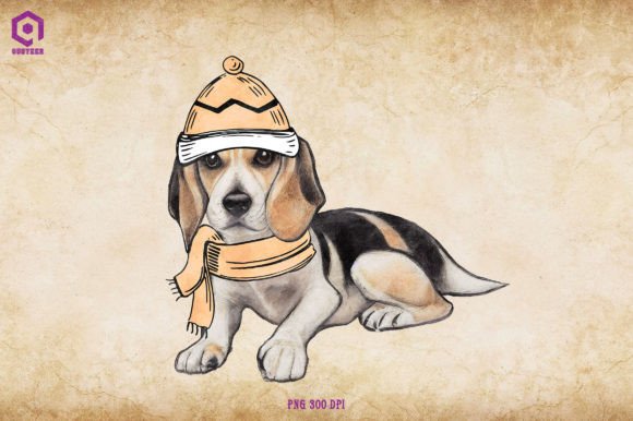 Beagle Cozy Christmas: Warm Illustrations for Festive Brands