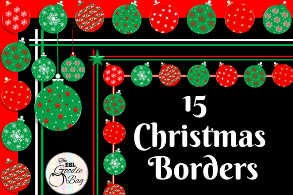 Christmas Borders 1: Festive Illustrations for Branding