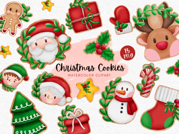 Christmas Cookies Watercolor Clipart & Illustrations Review