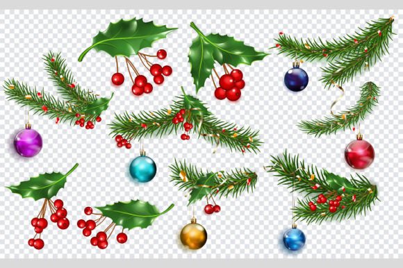 Christmas Decoration Illustrations for Branding