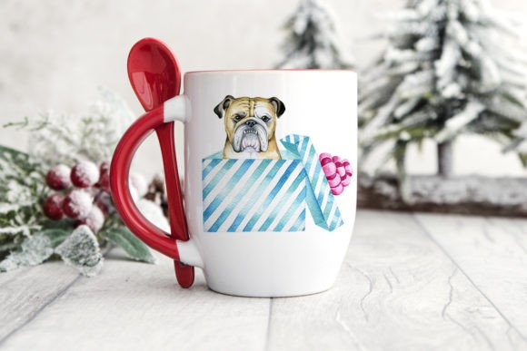 Christmas Dog, Christmas Bulldog: Festive Illustrations
