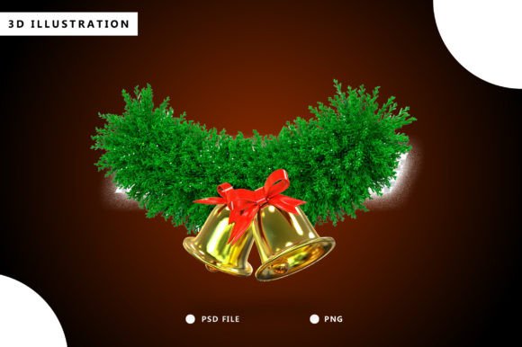 Christmas Garland of Branches: Festive Illustrations