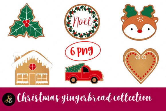 Christmas Gingerbread Collection 1: Sweet Illustrations