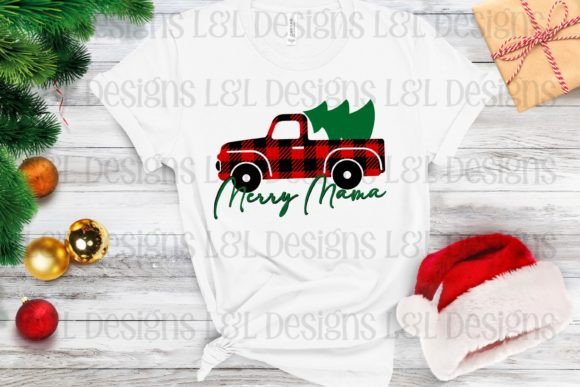 Christmas Tree Truck Merry Mama: Illustrations for Sellers