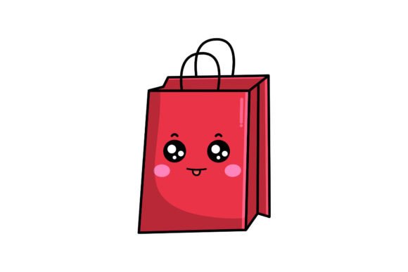 Cute Christmas Character Shopping Bag Illustrations Review
