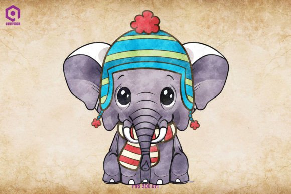 Elephant Cozy Christmas Illustrations Review