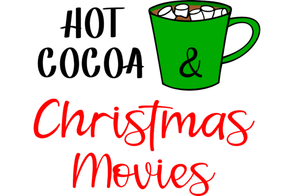 Hot Cocoa Christmas Movies: Festive Illustrations