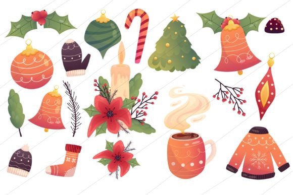 Hygge Cozy Christmas Set: Warm Illustrations