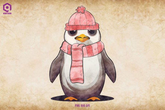 Penguin Cozy Christmas: Warm Illustrations for Brands