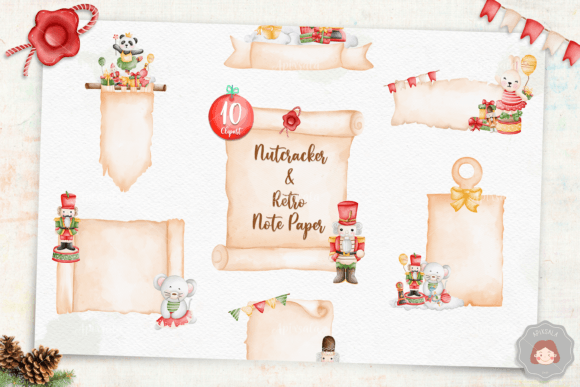 Review: Christmas Nutcracker Retro Note Paper for Holiday Embroidery