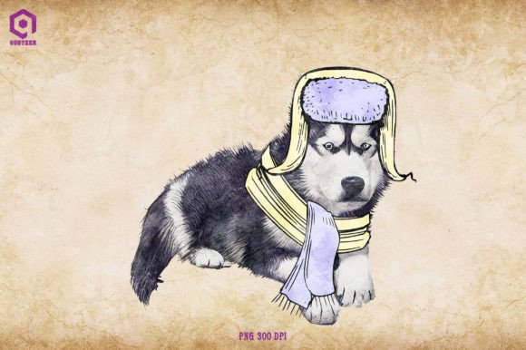 Siberian Husky Cozy Christmas Illustrations Review