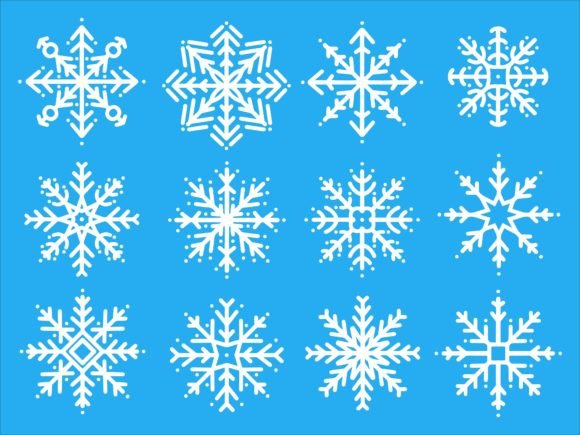Snowflake Christmas Icon Illustration: Premium Illustrations